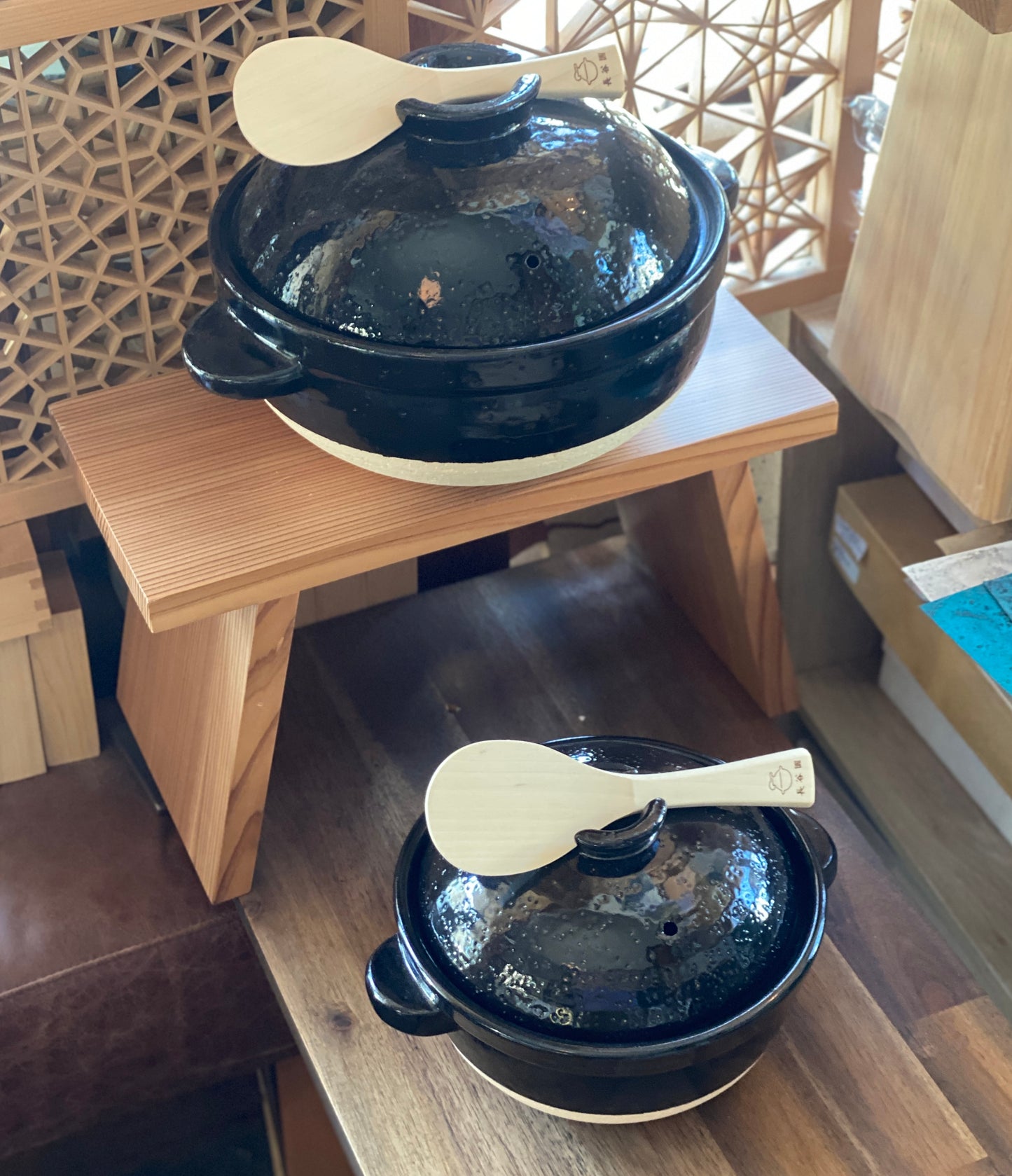 Donabe Rice Pot with double lids japan native simplynative small medium japan native simplynative