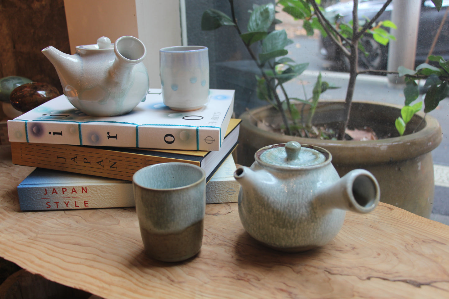 Blue Droplets Tea pot / Tea cup | Dainichi-gama