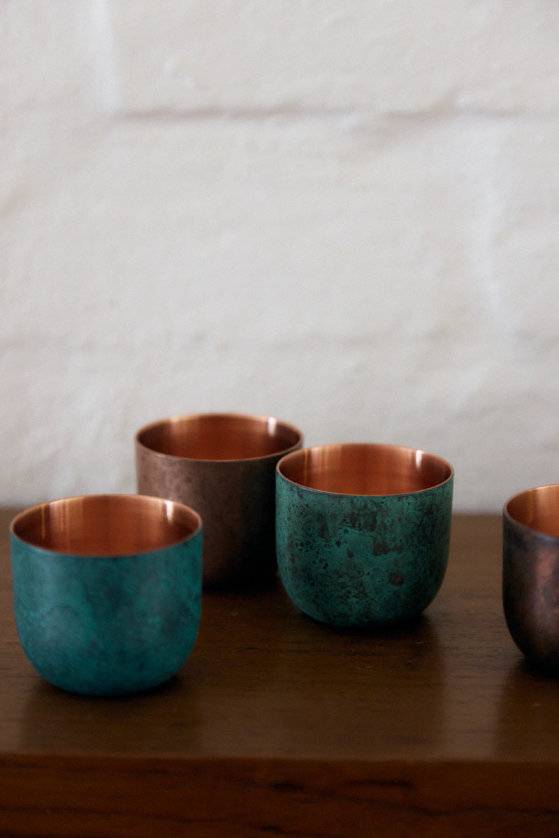 Copper Sake Cup by Momentum Factory Orii