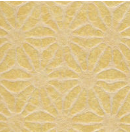 Washi Wrapping roll / 麻の葉 Yellow 10m