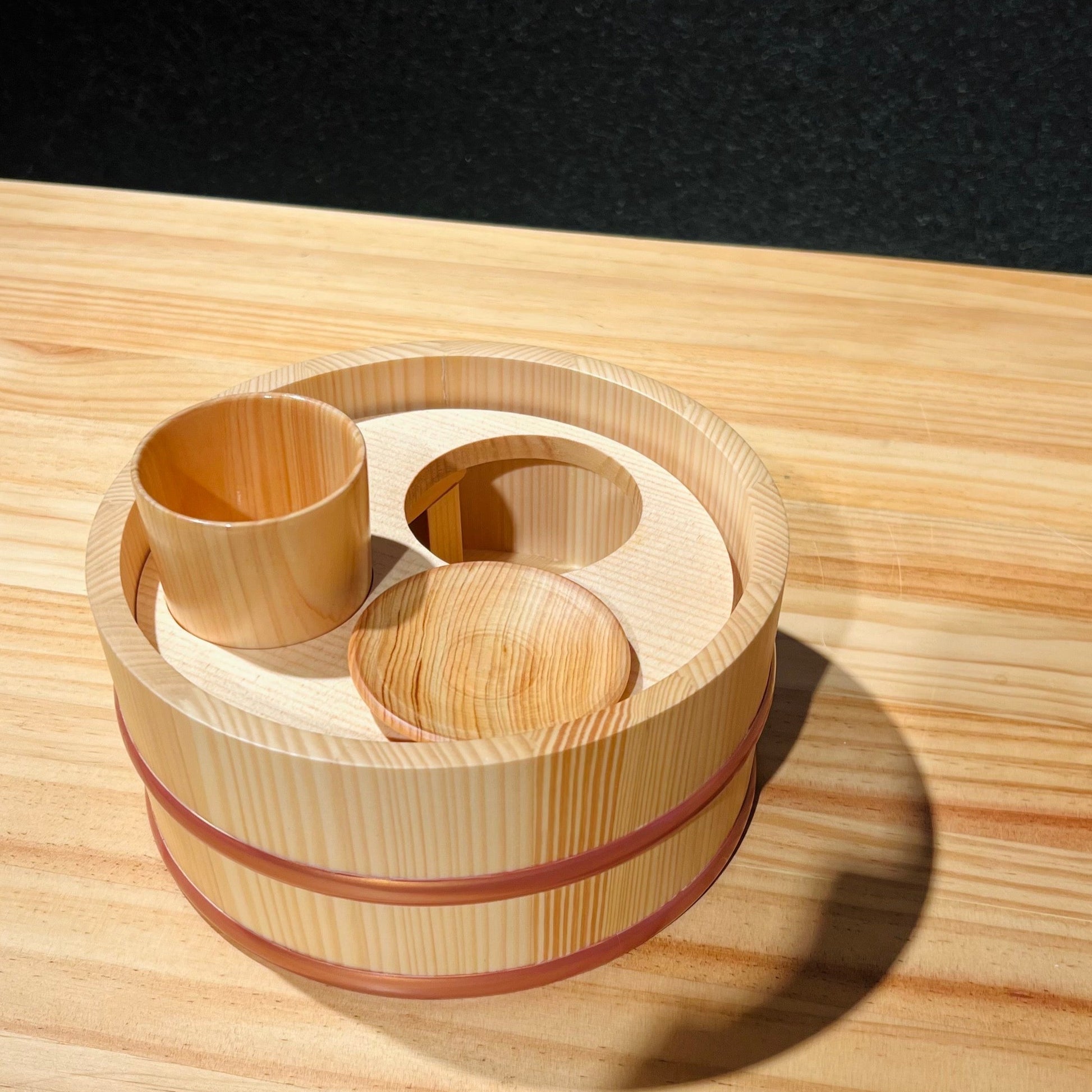 Hinoki Beer Washbowl Set | Hoshino Kogyo wood japan native simplynative 