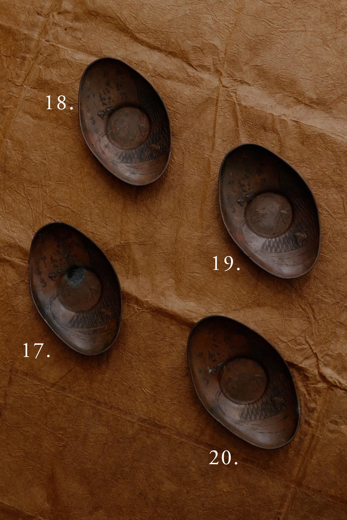 Antique Oblong Copper Saucer