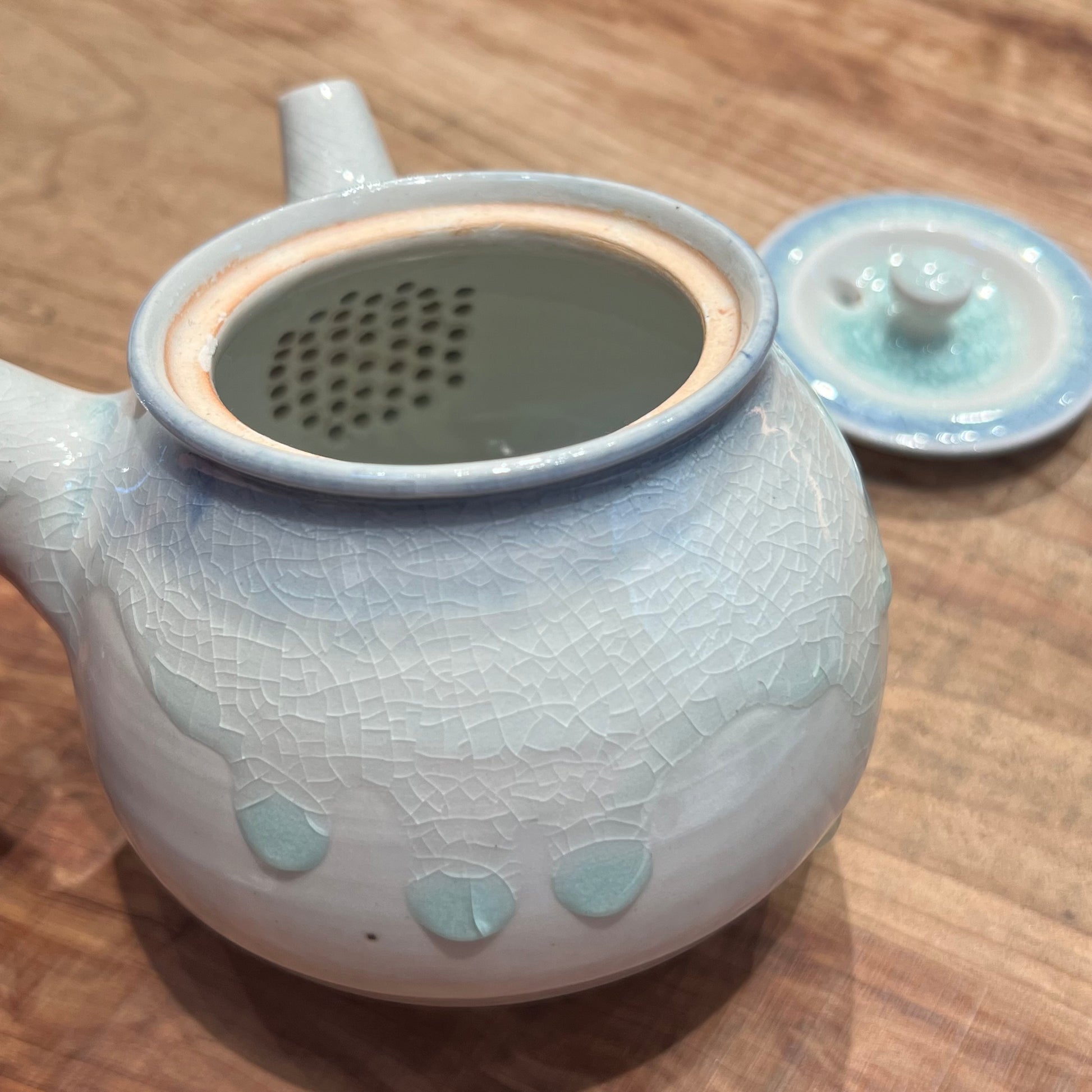 Blue Droplets Teapot & Teacup | Dainichi-gama Tea Blue Japan SimplyNative