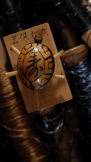 Antique Turtle Ginkgo craft 亀の銀杏細工