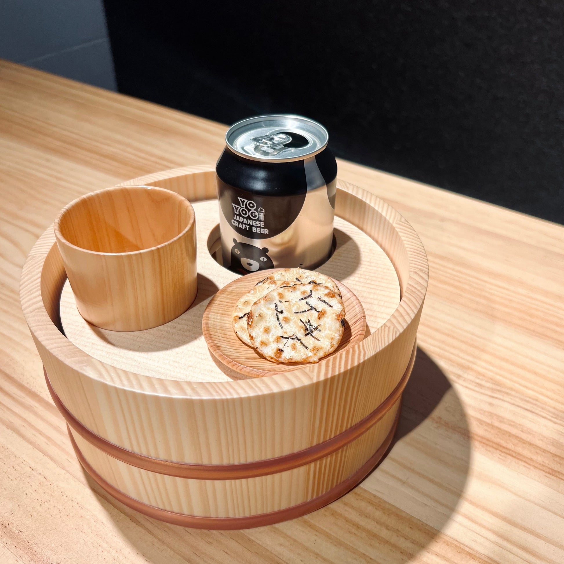 Hinoki Beer Washbowl Set | Hoshino Kogyo wood japan native simplynative 