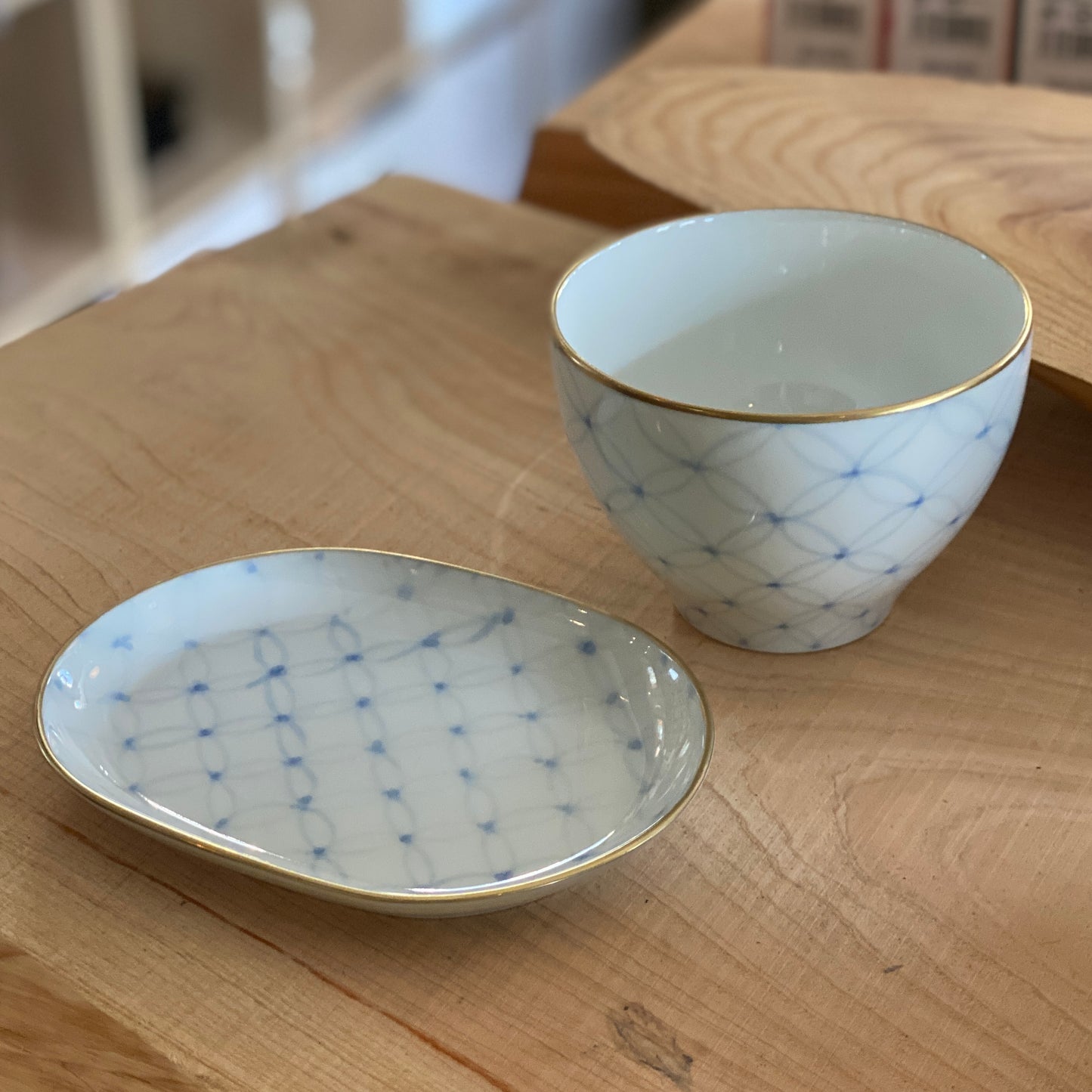 Arita-yaki 有田焼 Baguette plate & Soup cup Set  Keizangama　japan native simplynative