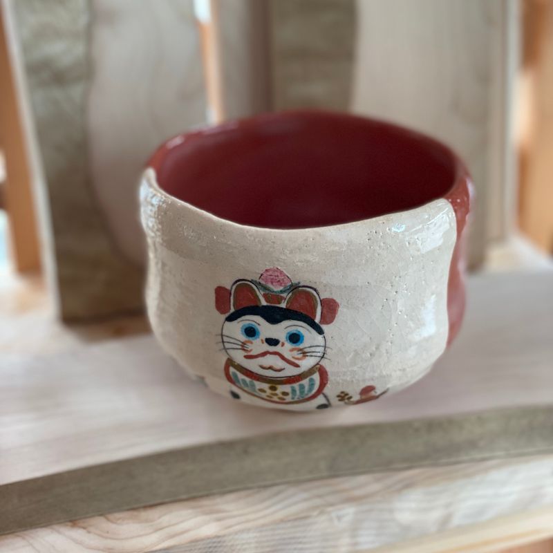 Hariko-Inu '張り子犬' Matcha Bowl dog  japan native simplynative