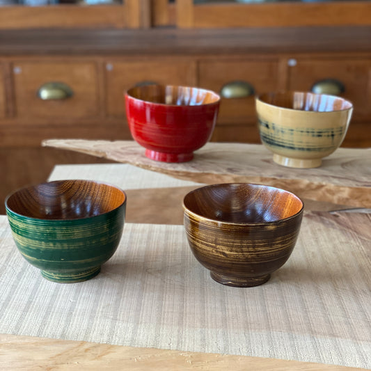 Clouds Motif Zelkova Soup Bowl  | Isuke sho-ten '井助商店' red black green yellow japan native simplynative