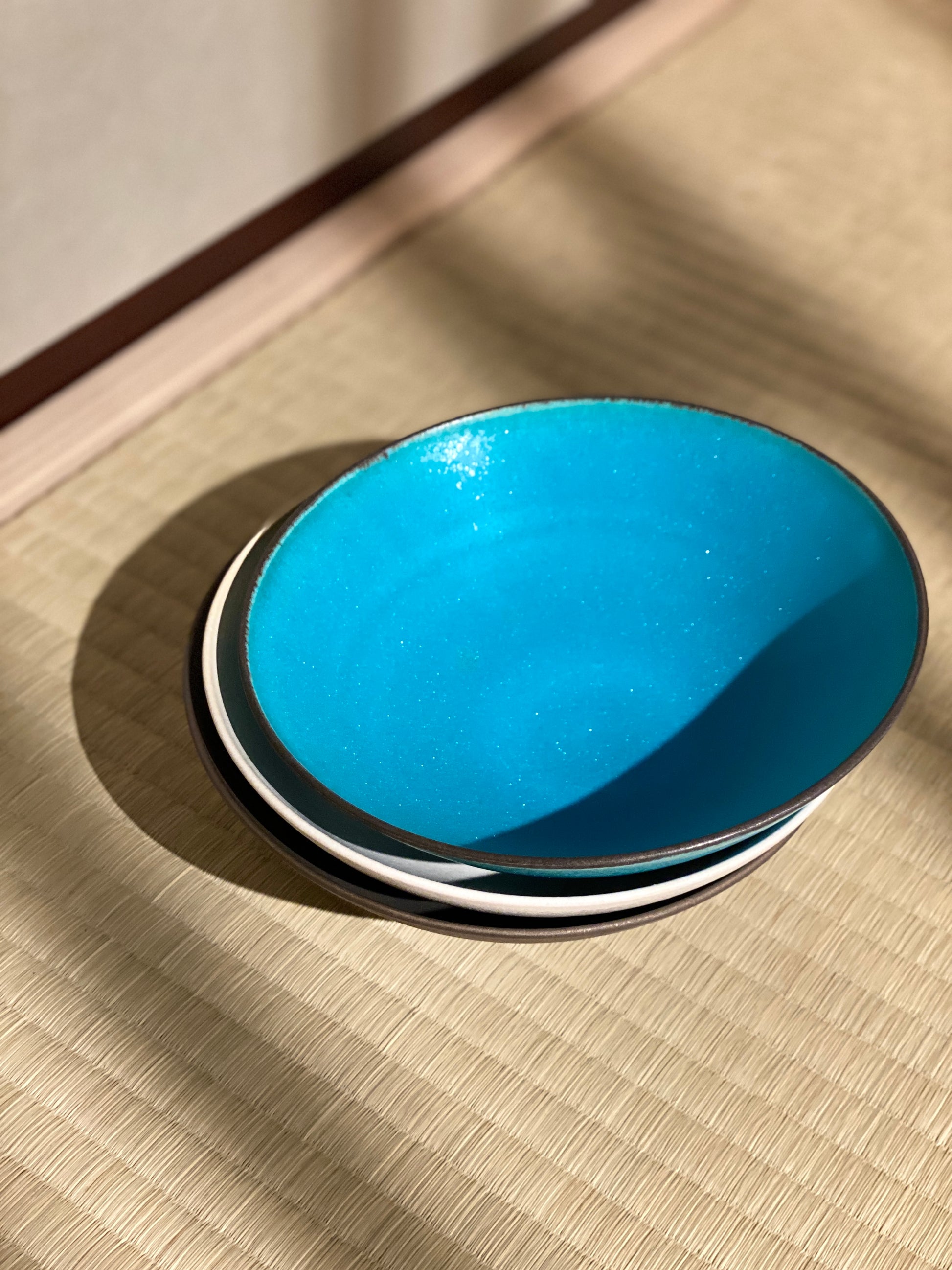 Bowl 16cm | ZUIKOUGAMA '瑞光窯'　Japan　SimplyNative turquoiseblue　peal bronze 