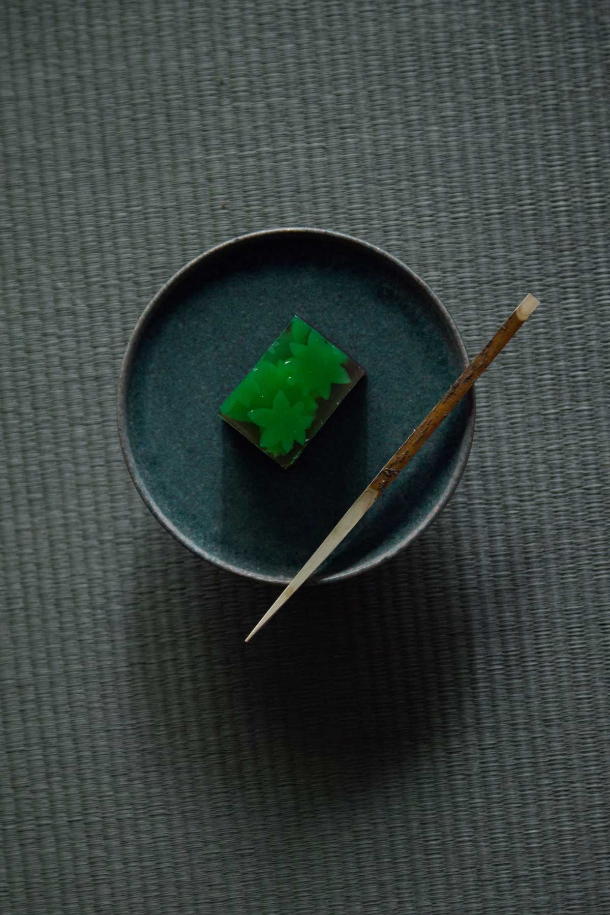 Blue Ceramic Footed Plate