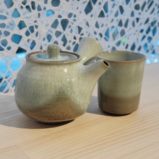 Green Gradient Teapot & Teacup | Dainichigama 大日窯　japan native simplynative