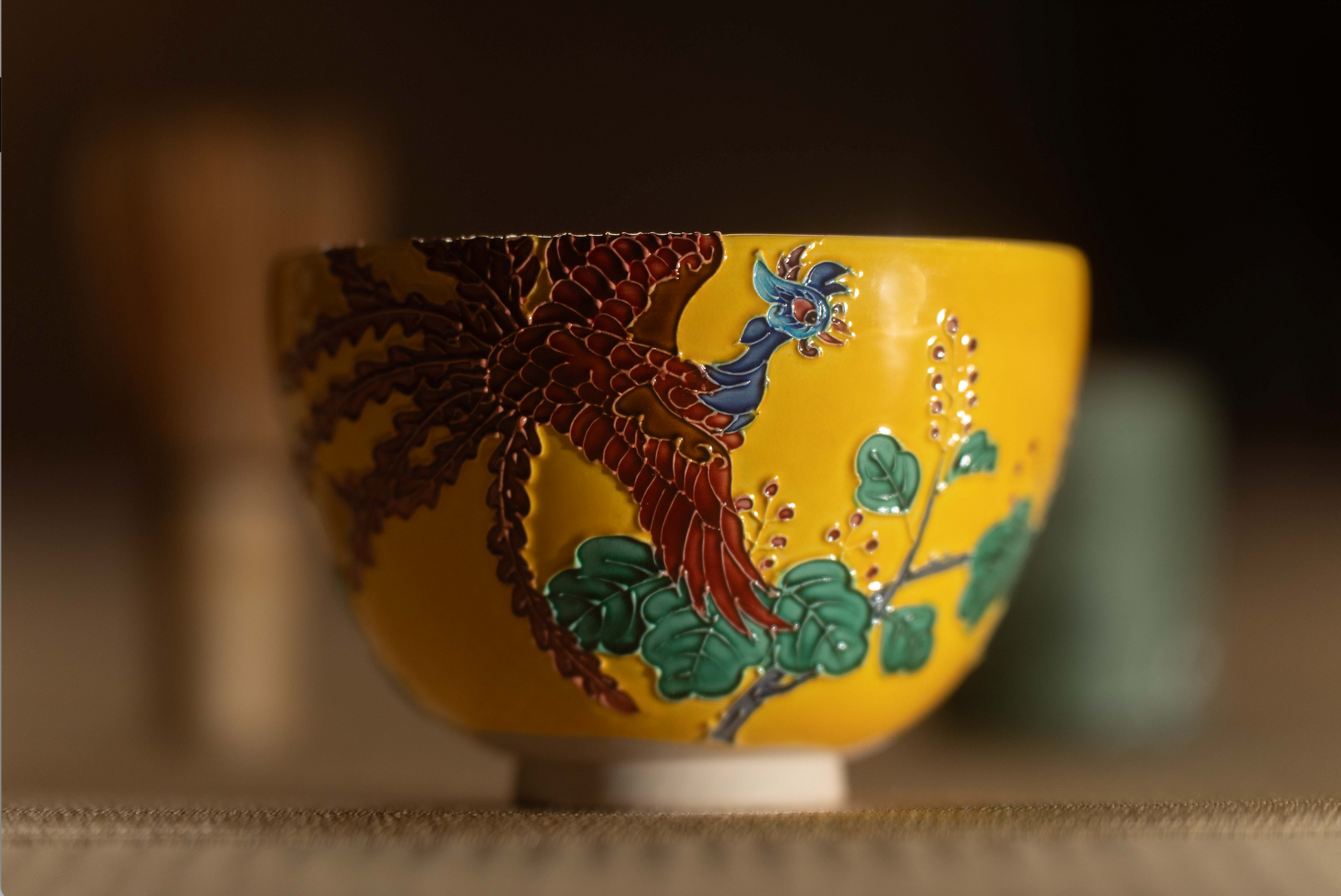 Houen Matcha Bowl - Phoenix Elegance (by Tanaka) japan natve simplynative