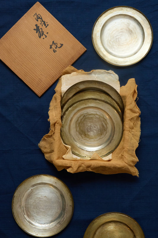 Antique Lacquered Copper Plates 銅皿