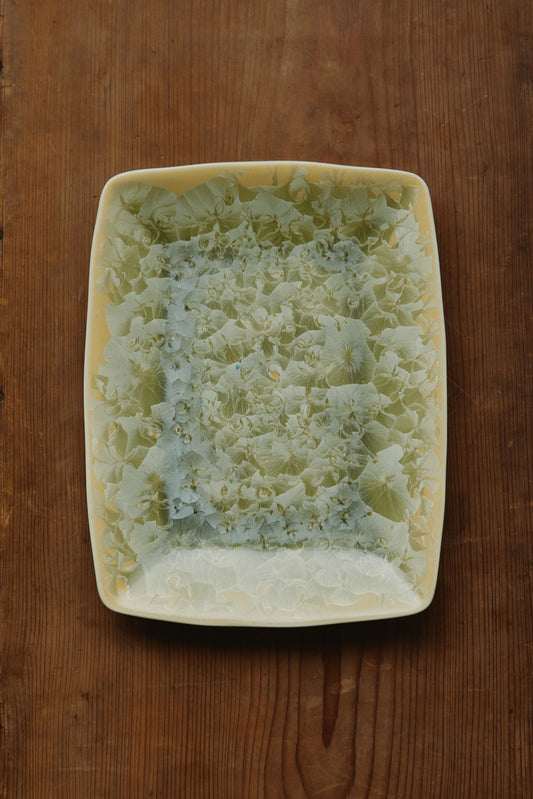 Hana-kessho Rectangular-Shaped Dish