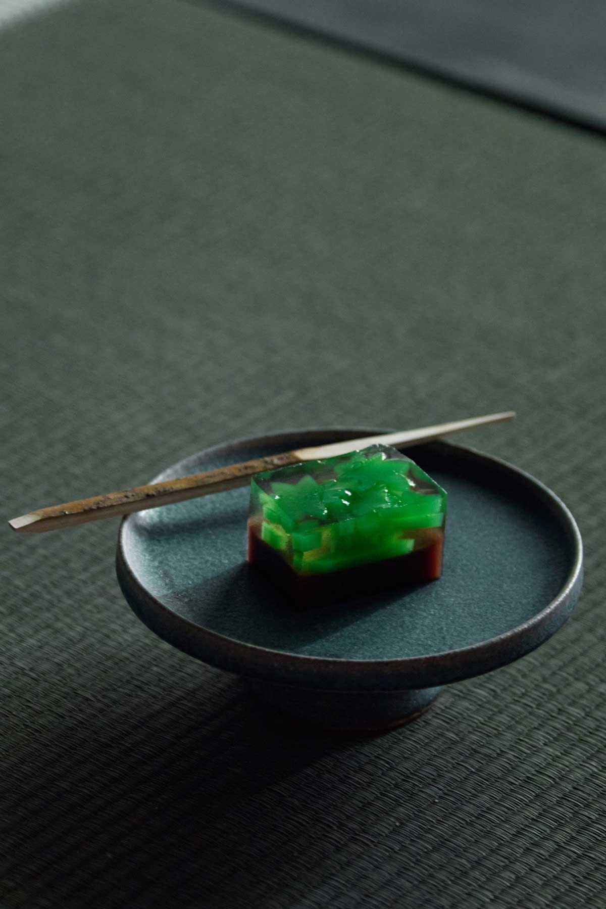 Blue Ceramic Footed Plate