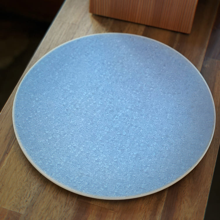 Hana-kessho Saku '咲' series Large Plate | KUMAGAI　blue pink white japan native simlynative