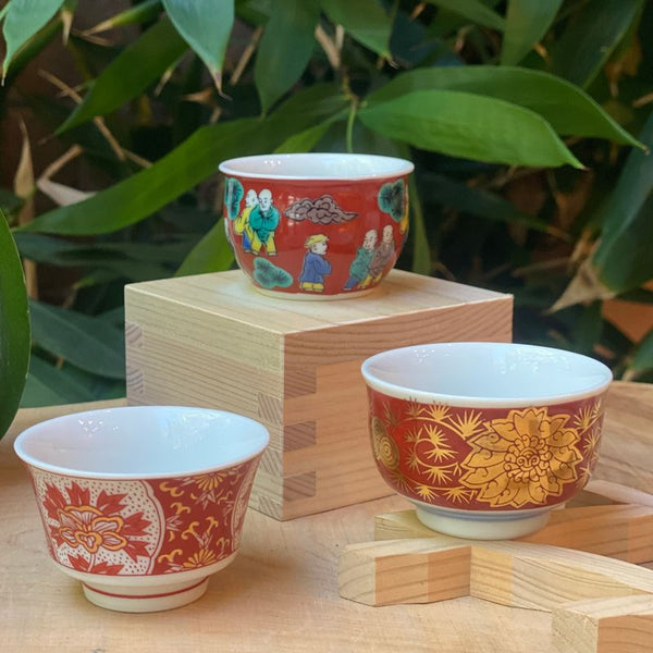 【新品】九谷焼菓子鉢/[New] Kutani dessert bowl 九谷烧瓷赤绘龙凤贡碗Antique Japanese Kutani Iron Red