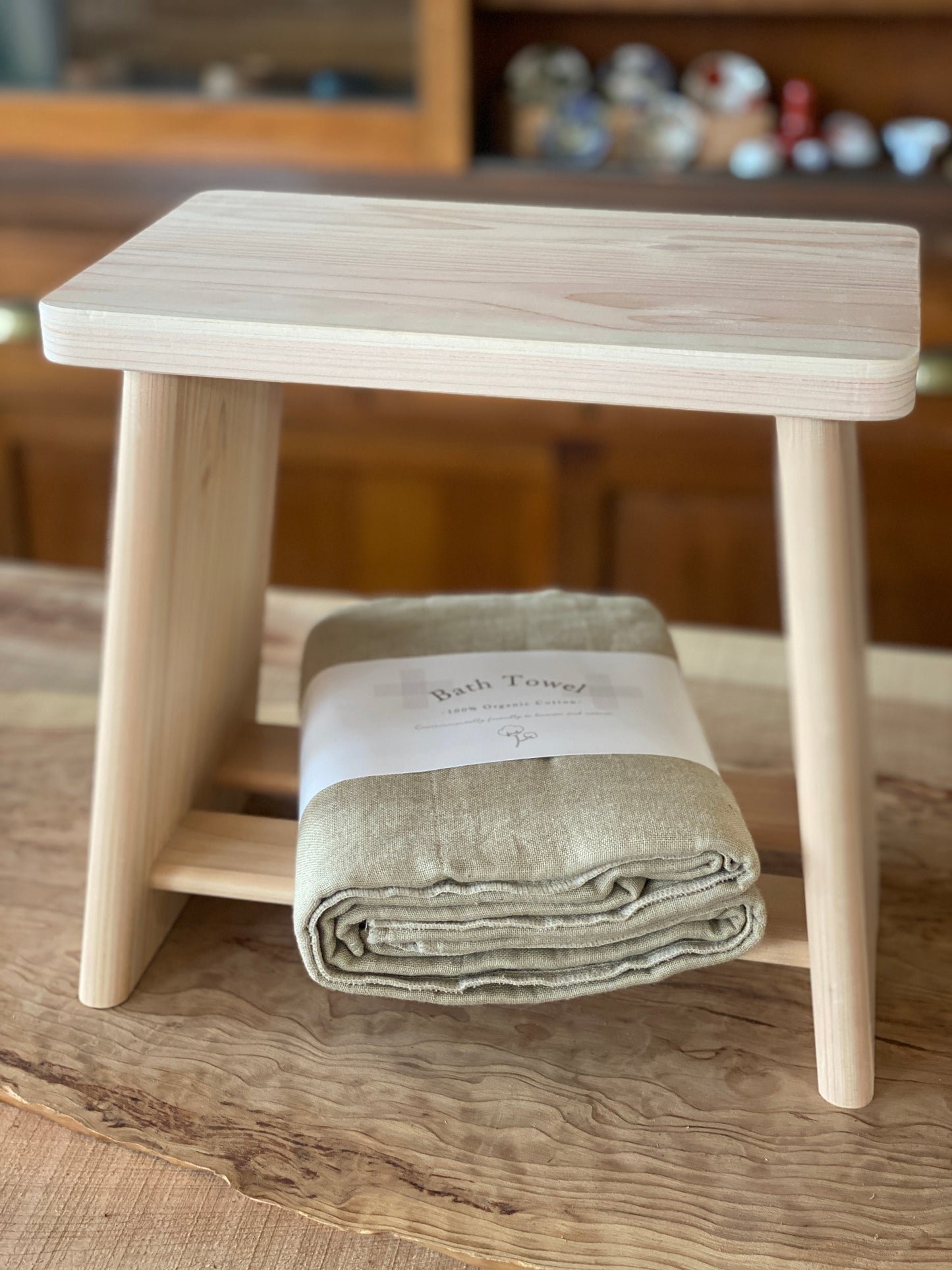 Hinoki Bath Stool