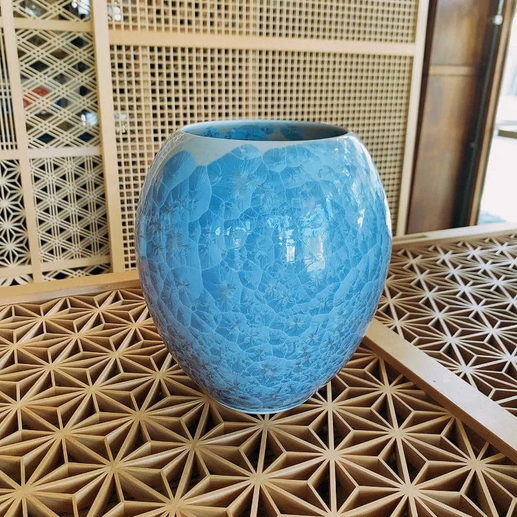 Flower Vase (Large)| Kumagai '熊谷聡商店' light blue yellow brown blue japan native simplynative