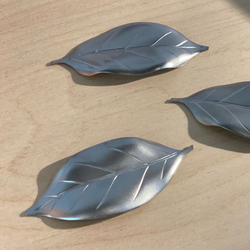 Silver Camellia Leaf Chopstick Rest