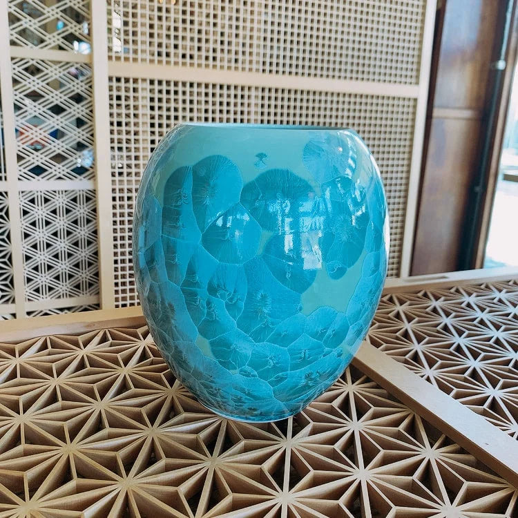 Flower Vase (Large)| Kumagai '熊谷聡商店' light blue yellow brown blue japan native simplynative