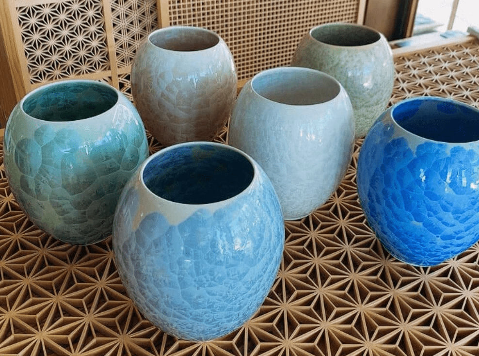 Flower Vase (Large)| Kumagai '熊谷聡商店' light blue yellow brown blue japan native simplynative