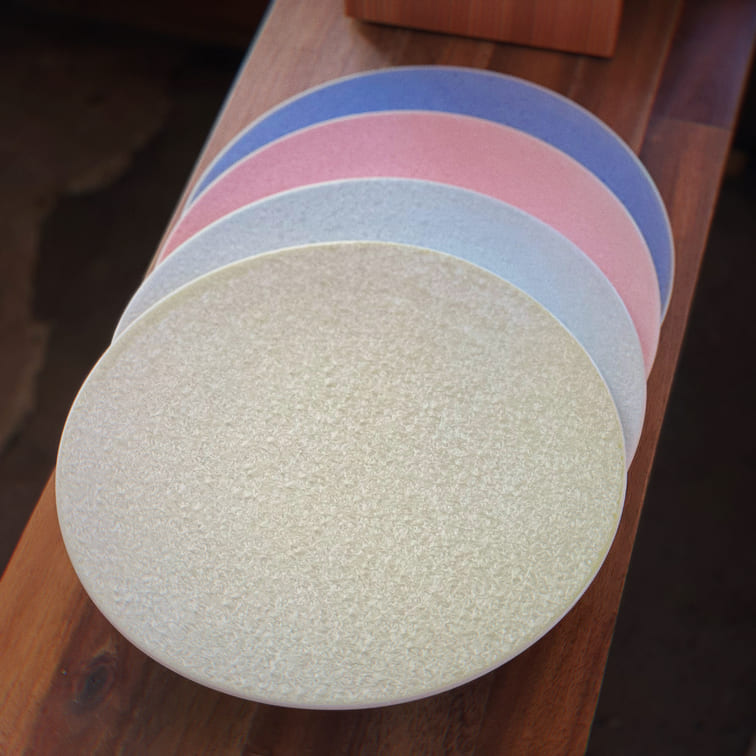 Hana-kessho Saku '咲' series Large Plate | KUMAGAI　blue pink white japan native simlynative