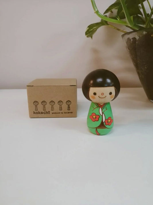 Kokeshi　camelia girl dragonfly girl Ms.lucky cat Mr.luky cat sakura samurai green maple girl japan native simplynative